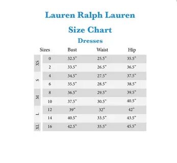 Ralph lauren размерная сетка
