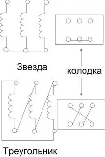 Схема звезда электродвигателя