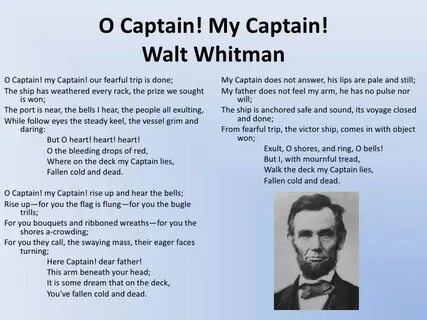 Oh captain my captain