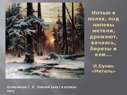 Бунин зима