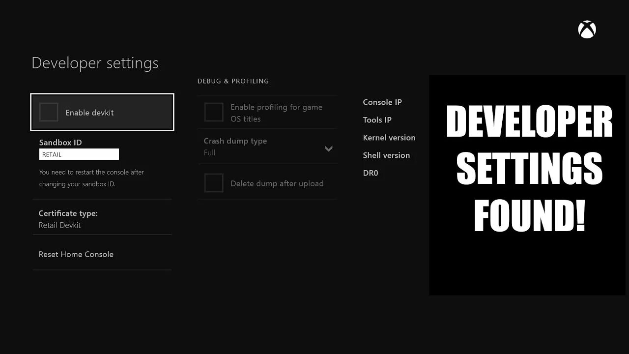 Дев сеттинг. Settings. Developer Setup. Development setting