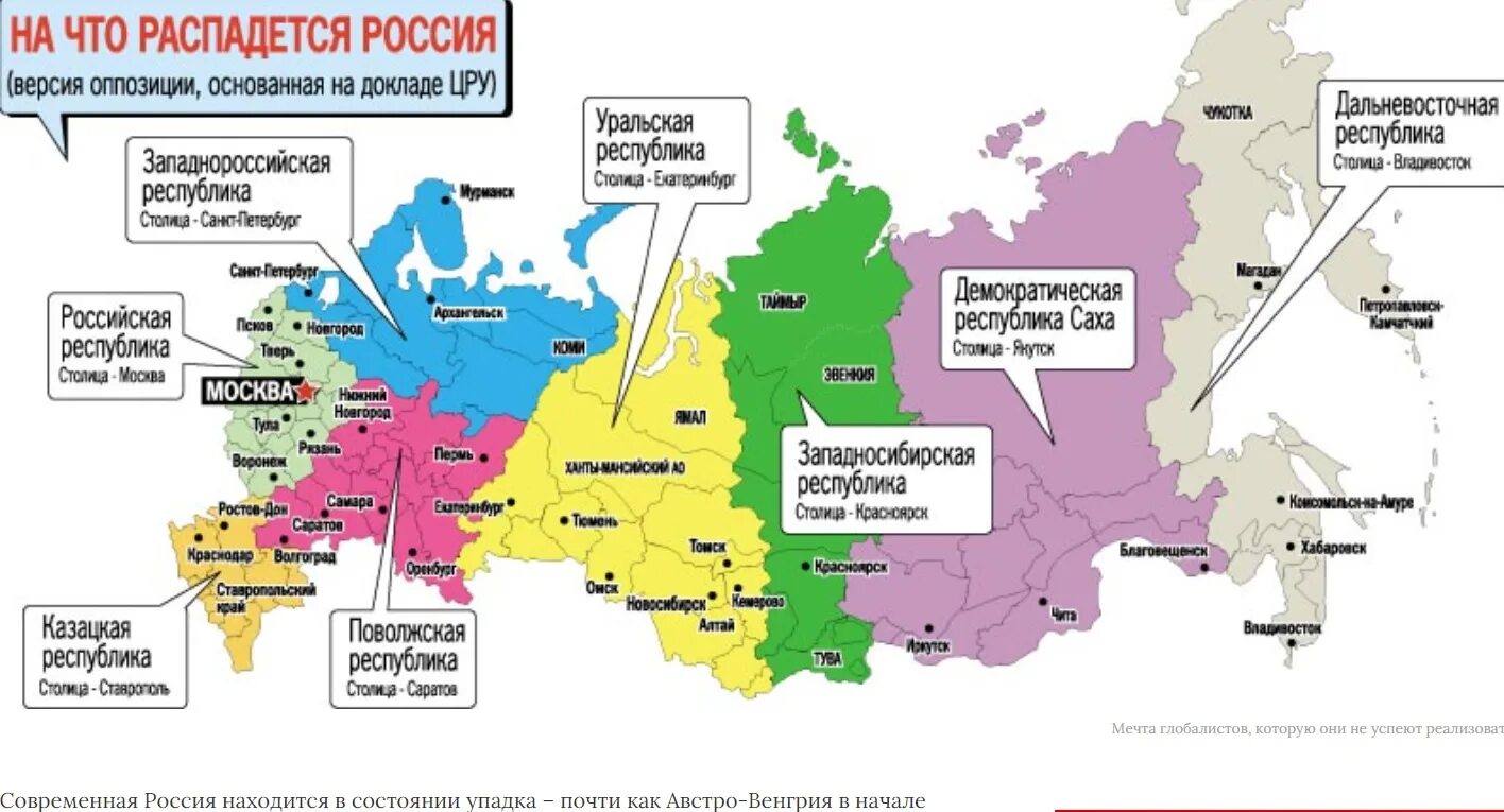 Начало распада россии. Карта России после распада России. Карта развала России. Распад России. Карта разделения России.