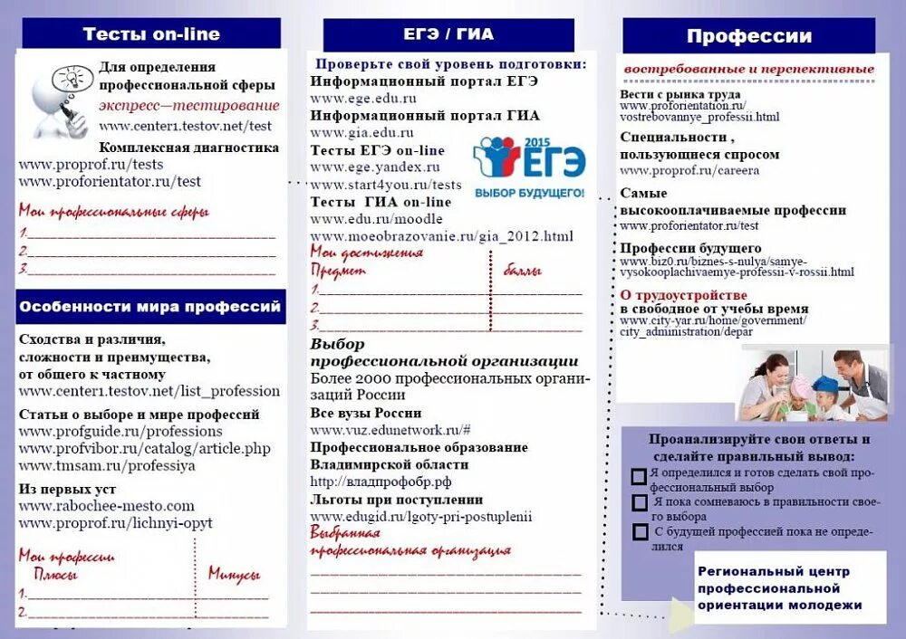 Буклет профориентация. Брошюра по профориентации. Листовки по профориентации. Брошюра как выбрать профессию.