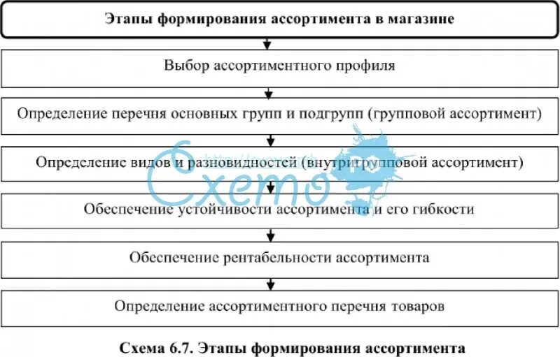 Установите последовательность этапов отображенного на схеме процесса в ночной пе