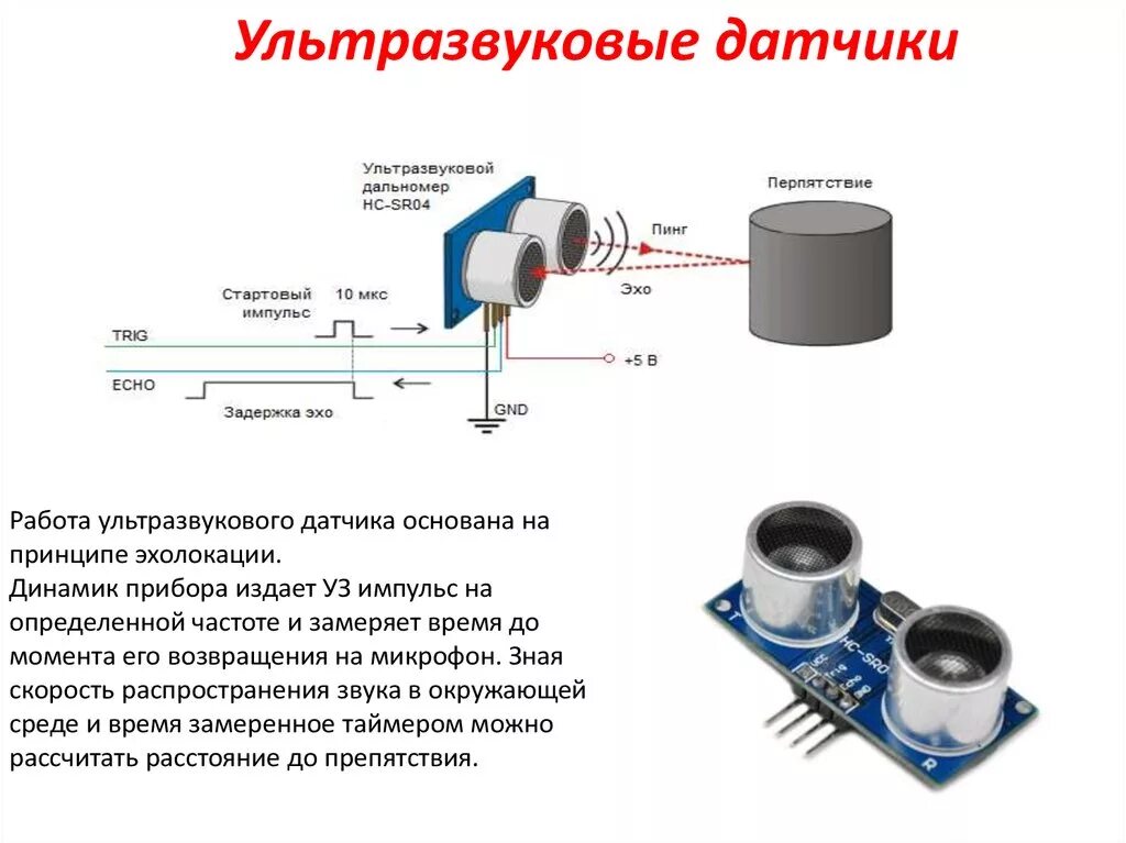 Схема подключения ультразвукового датчика движения. Ультразвуковые датчики движения принцип работы.