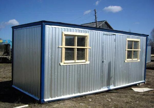 Хозблок 6х2. Дачный вагончик. Бытовки недорого московская область. Щитовой домик. Бытовка дачная стандарт 6х2,3м.