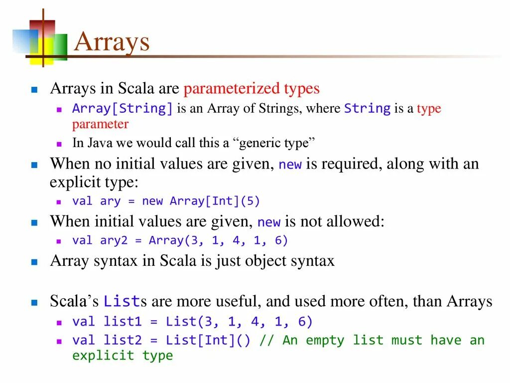 Массив строк string. Scala синтаксис. массивы в scala. объявление переменных scala. scala выводы.