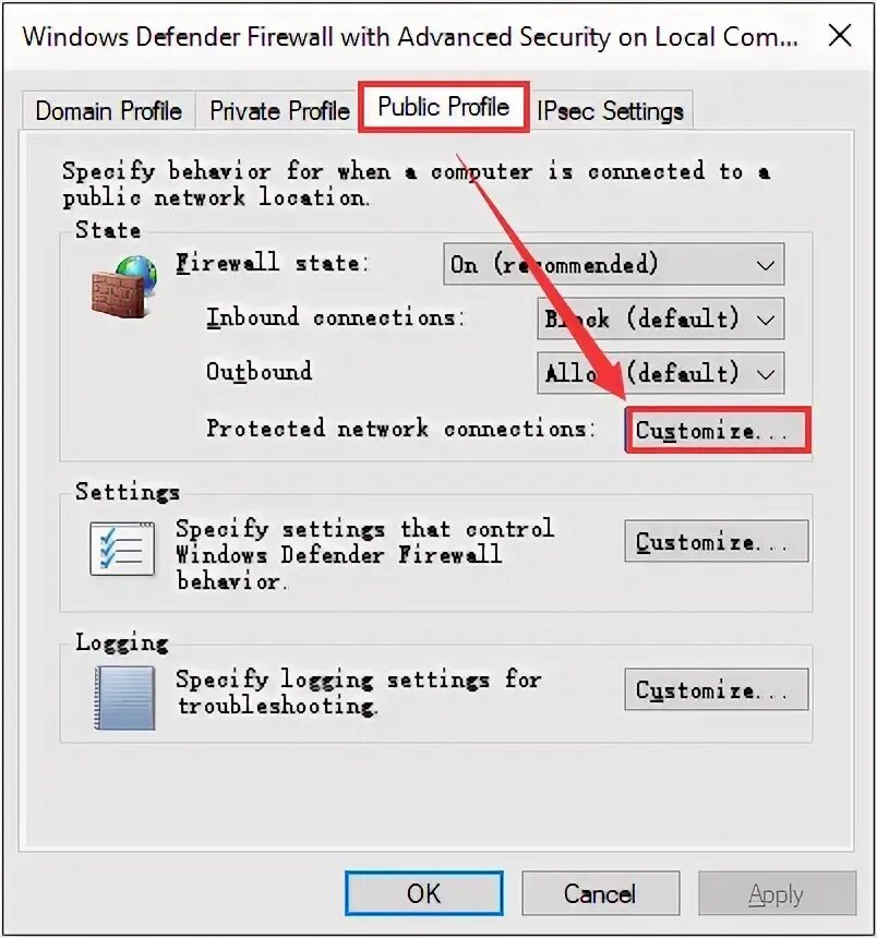 Inbound traffic blocked check firewall settings. Inbound traffic blocked check firewall settings