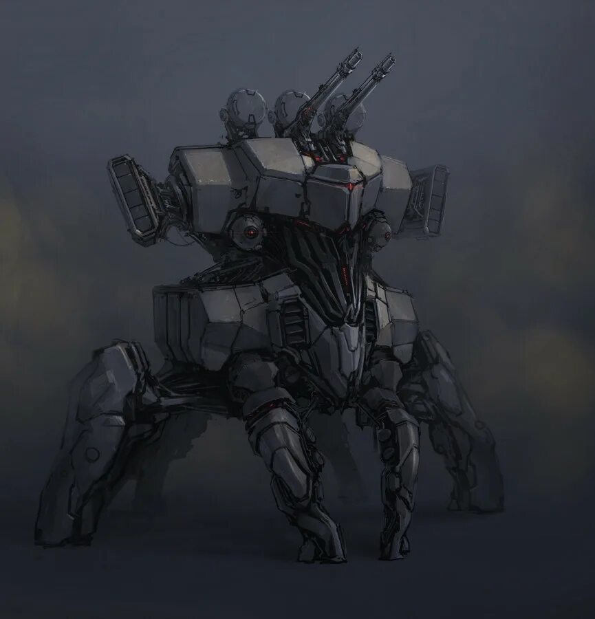 Мех арт. Робот мех sci-fi art. sci fi меха арахноид. меха боевой антропоморфный робот. боевой мех sci-fi арт.