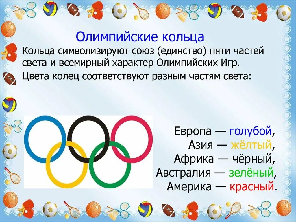 Символ Олимпийских игр пять колец. Олимпийские кольца цвета. Цвета колец Олимпийских игр. Что обозначает пятерка