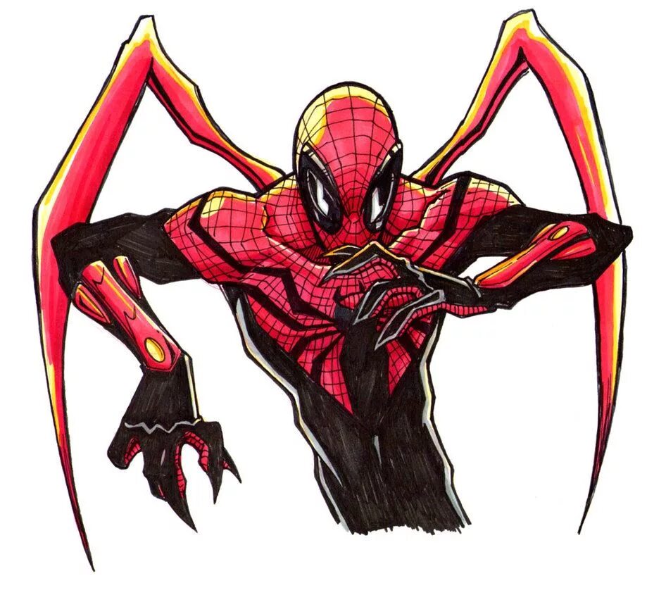 Человек паук рисунок. Умберто Рамос Spider man 2099. Superior Spider man рисунок. Совершенный человек паук рисунок. Рисовать человеков пауков.