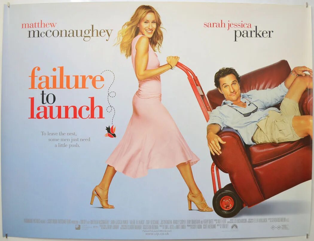 Failure to receive. Мэттью макконахи романтические комедии. комедия постер. failure.to.launch.2006 постер. failure to launch.