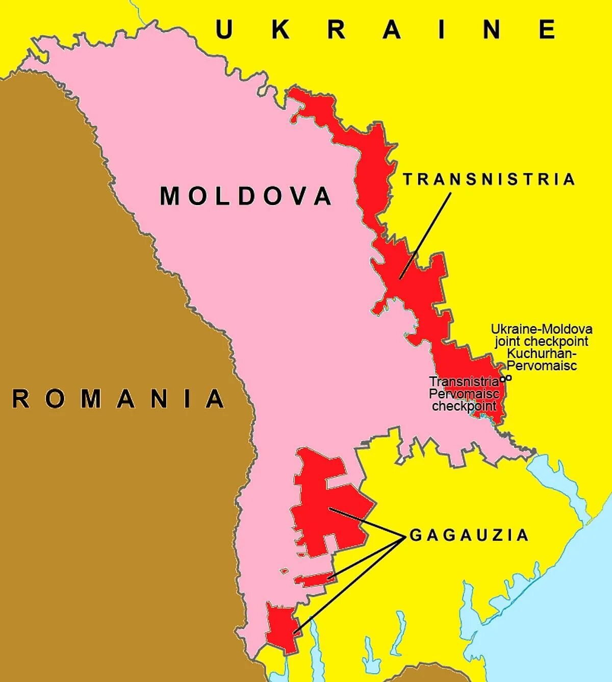 Карта Молдавии и Приднестровья. Молдавия Гагаузия и Приднестровье. Гагаузия и Приднестровье на карте с границами. Молдавия и Приднестровье на карте России. Гагаузия где это находится столица