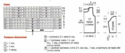 Простая схема кофты