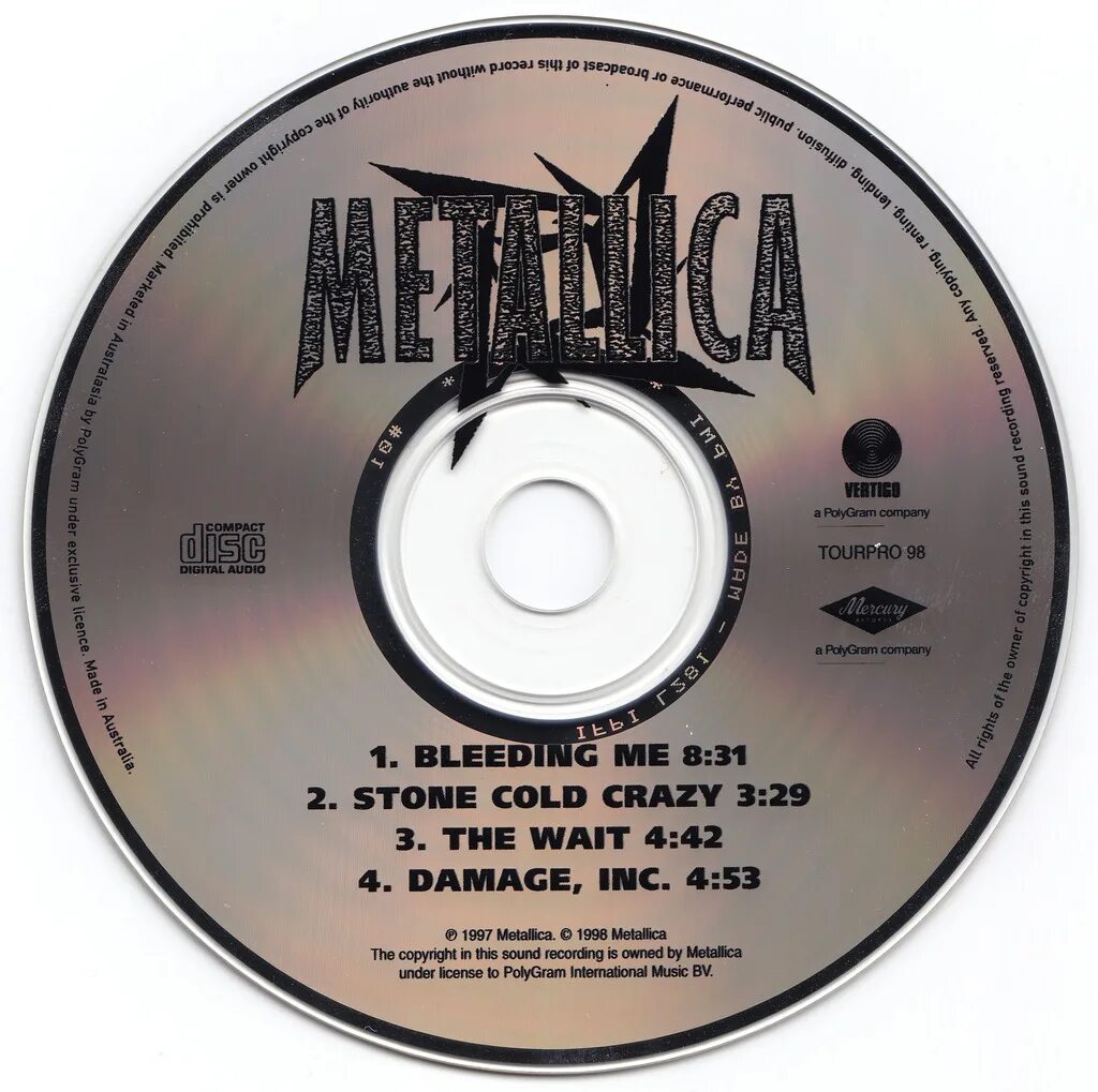 Metallica CD Singles. Металлика 1998. Metallica 1998 Live. Stone Cold Crazy.