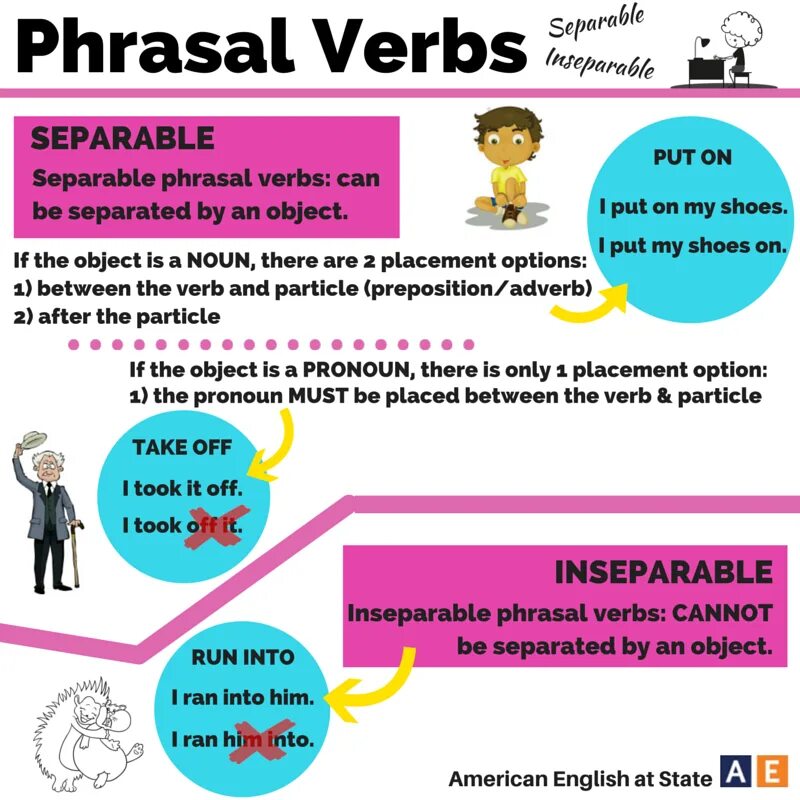 Took him перевод. Separable Phrasal verbs. Фразовые глаголы Separable. Inseparable Phrasal verbs. Separate Phrasal verbs.