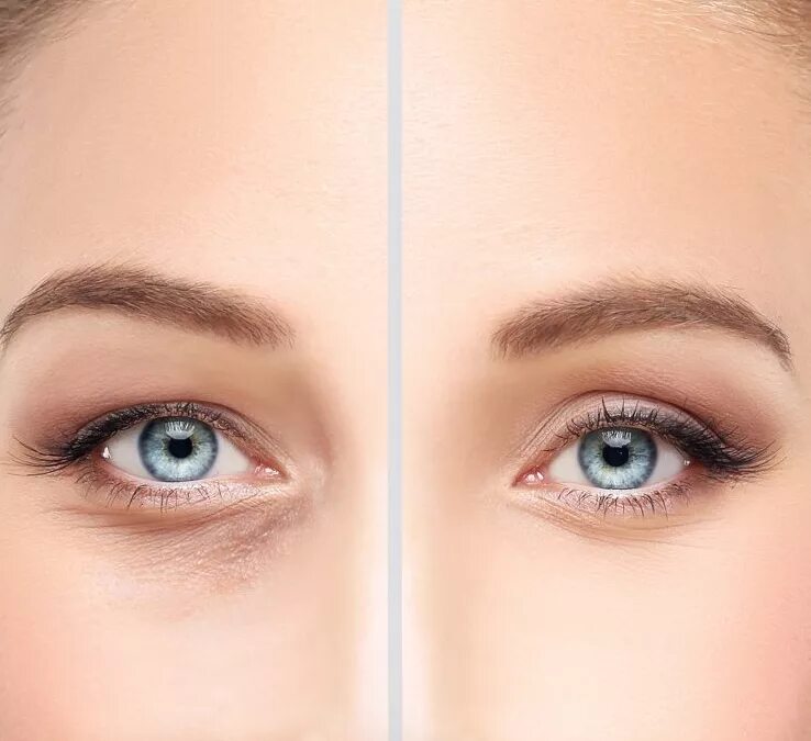 Глаз человека. Омолаживающий макияж. Восстанавливающая кисть в фотошопе. Раскрыть выглядеть. Макияж для женщины 40 лет.