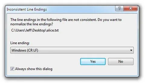 Line endings