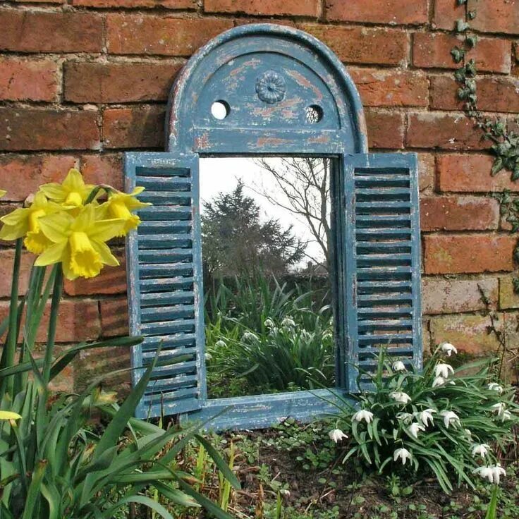 Pin by Micki on fairy garden Garden mirrors, Garden nook, Alice in wonderland ga