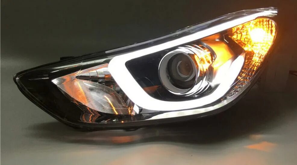 Led фары Hyundai Elantra MD. Лед фары Hyundai Elantra 5. Фара Хендай Элантра 2012. Elantra MD 2012 фара.