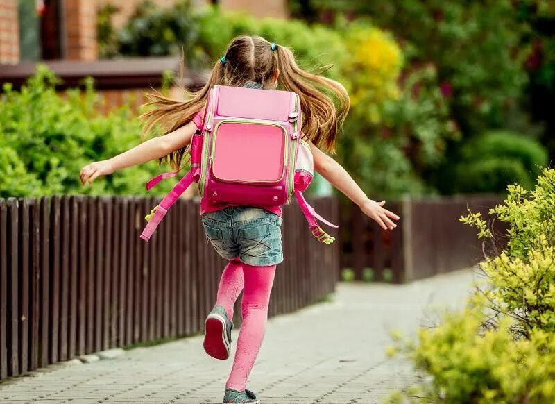 Is she walking to school