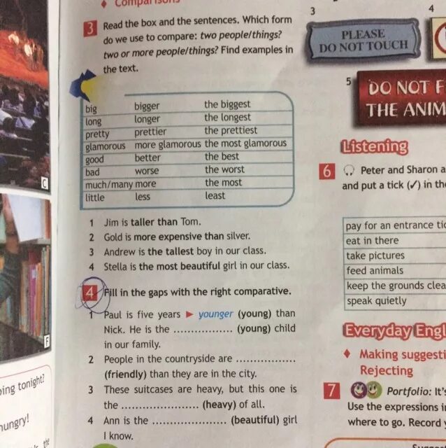 Complete the gaps with the right comparative. Fill in the gaps with the right Comparative. Paul is Five years younger than Nick гдз. Английский не помощник страница 43.