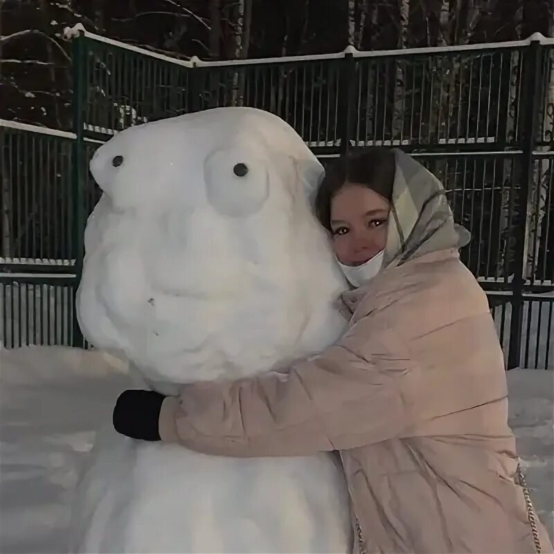 Анюта и лизонька медленно шли по скользкой