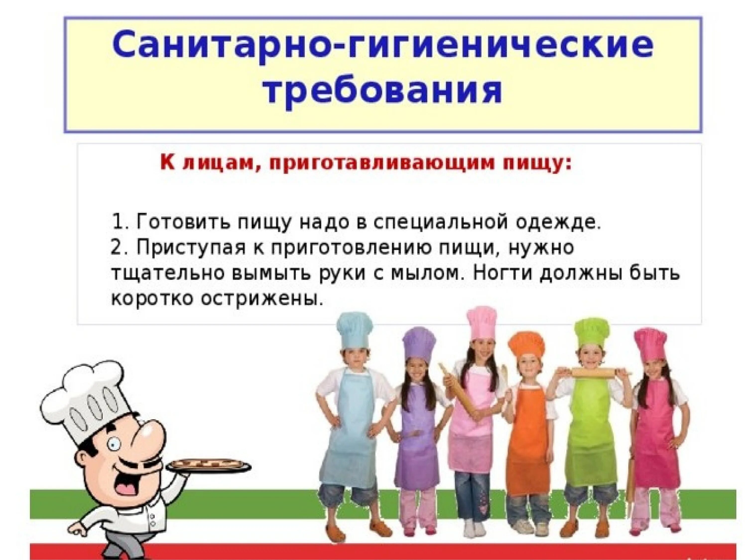 Санитарно-гигиенические требования на кухне 5 класс технология. Санитарно-гигиенические требования к приготовлению пищи 5 класс. Гигиена приготовления пищи. Санитарные требования к приготовлению пищи. Гигиенические требования к реализации