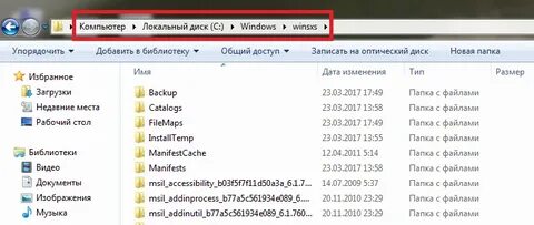Папка winsxs