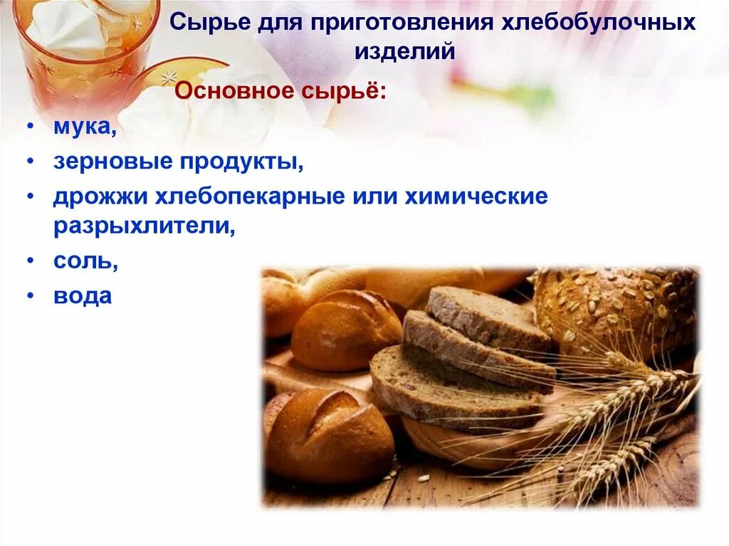 Сырье хлеба и хлебобулочных изделий. Сырье хлеба и хлебобулочных изделий