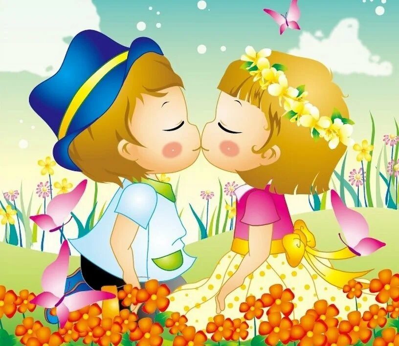 Праздник в ласково. День поцелуя иллюстрации. Весенний поцелуй. Поцелуй детские иллюстрации. Поцелуйчики картинки.