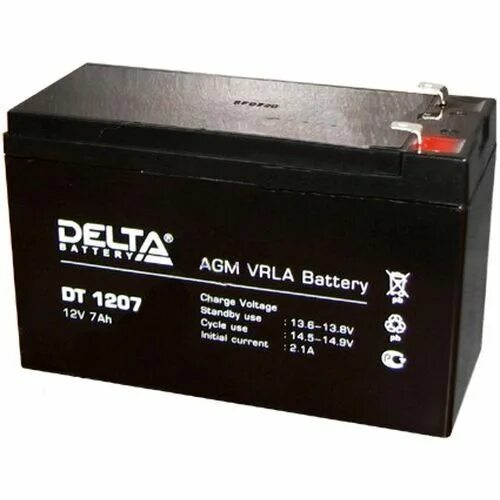Аккумулятор 7 ампер часов. АКБ Delta 1207 7ач 12в. DT 1207 аккумулятор 12в/7ач. Аккумуляторная батарея 12в 7ач индикатор. Батарея Delta DT 1207 (12v, 7ah) <DT 1207>.