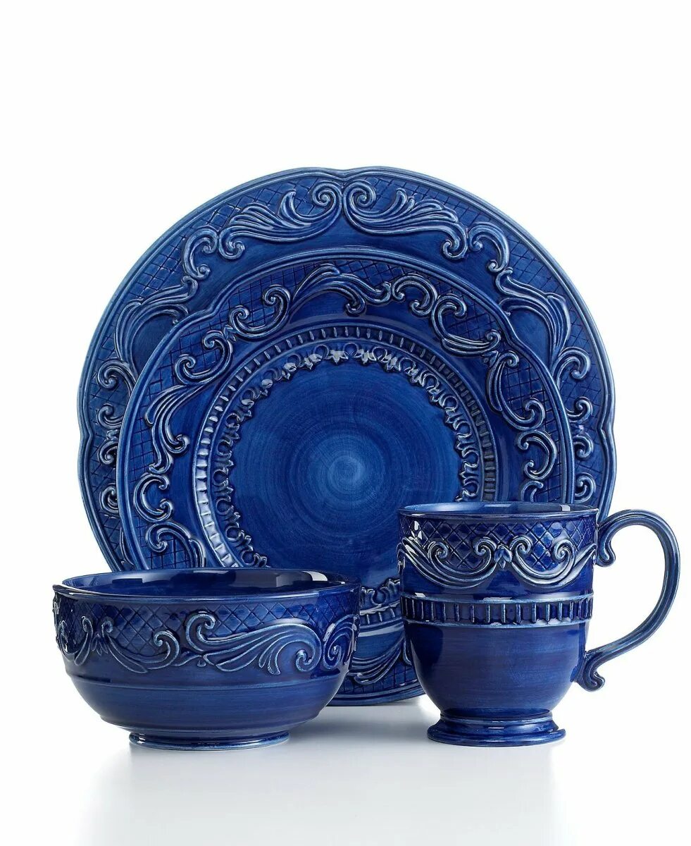 Голубая посуда. Голубая посуда. Синяя посуда. Гибсон сохо 16-piece набор посуды. Набор посуды столовой.