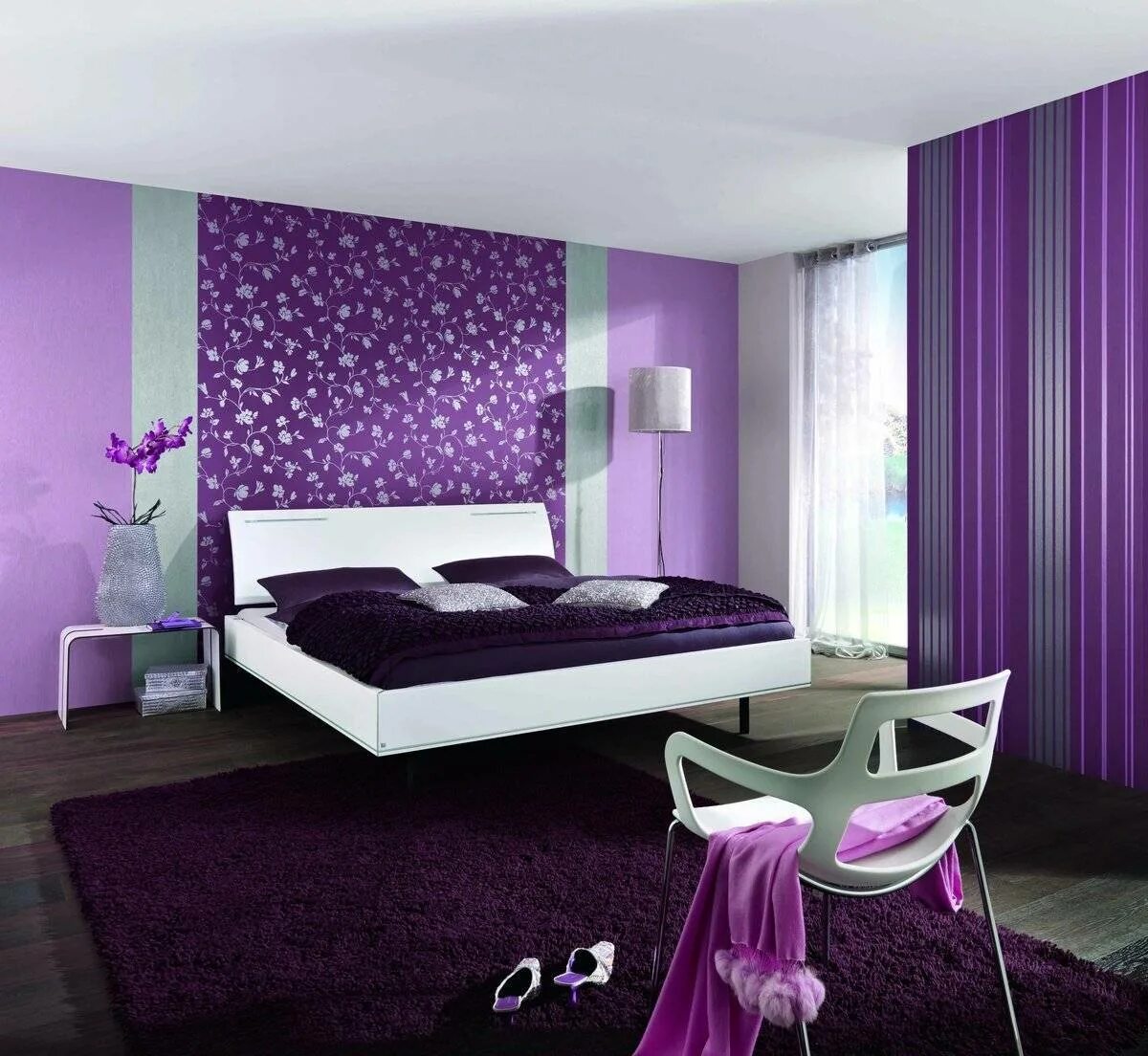 Фиолетовая комбинация. Фиолетовая спальня. Интерьер в сиреневых тонах. Спальня в фиолетовых тонах. Спальня в сиреневых тонах.