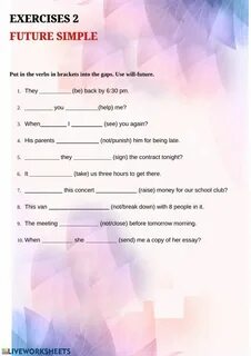 To be in future exercises