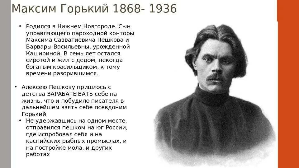 Биография максима горького 3 класс кратко. Максим Горький 1868-1936. Максим Горький краткая биография 3 класс. Сообщение про Максима Горького.