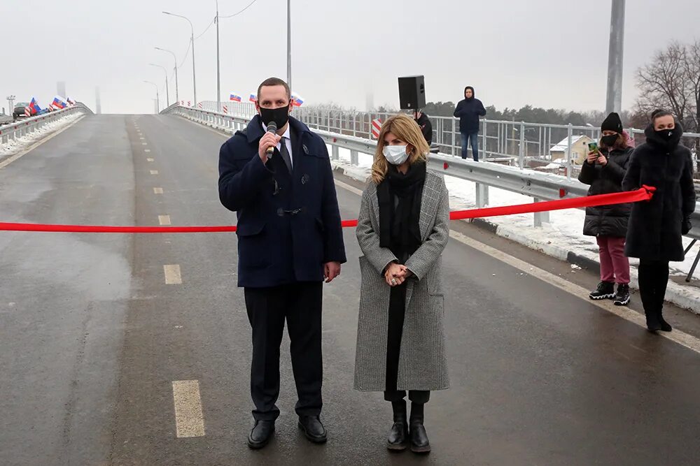 Открыт ли вб. Открытие моста. Торжественное открытие моста. Открытие моста красная лента. Посёлок новая жизнь Липецк.