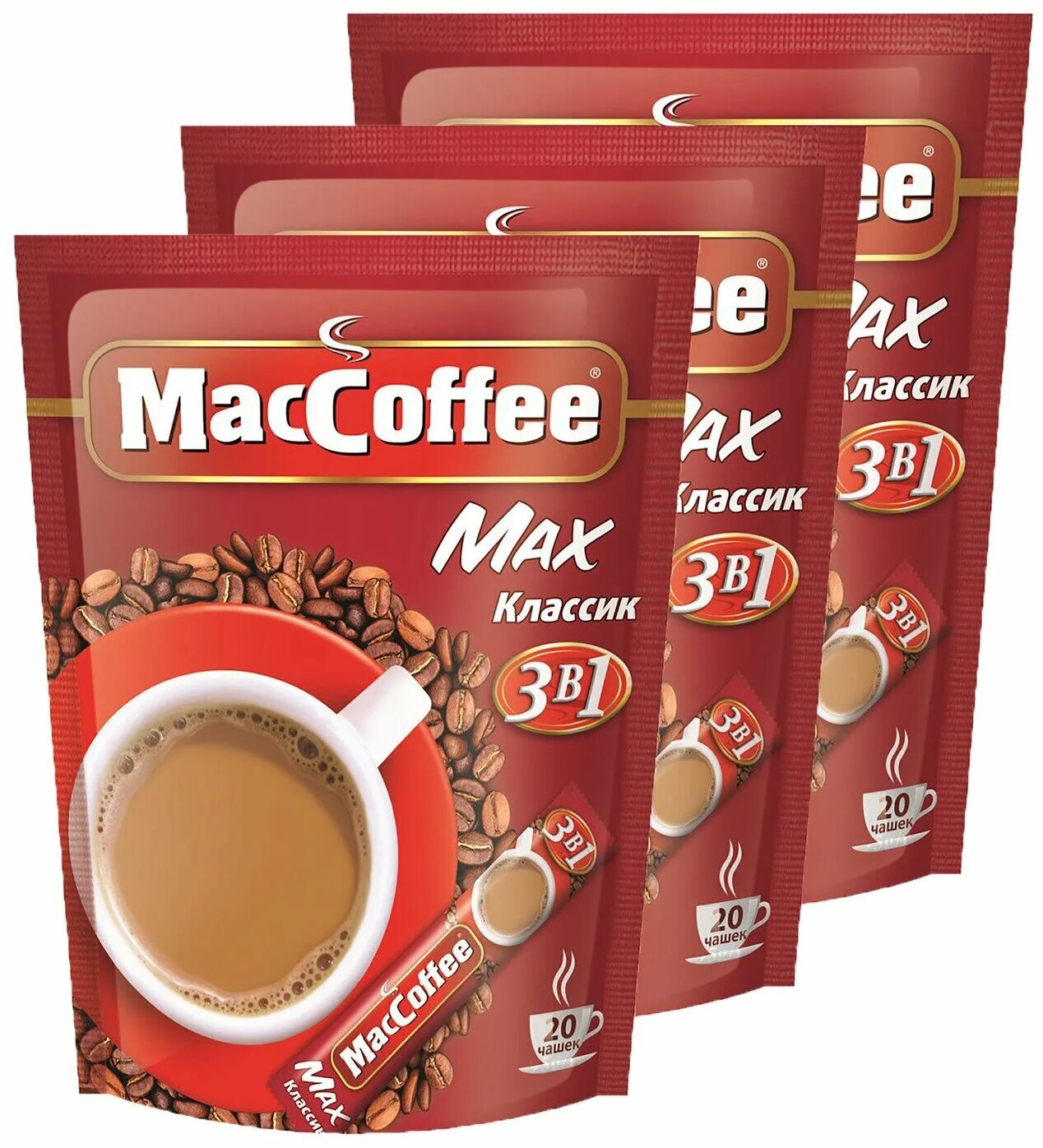 Маккофе отзывы. Кофе MACCOFFEE Max Классик 3в1 16 гр. Маккофе Макс Классик (3в1) 20. MACCOFFEE 3 В 1 20шт. MACCOFFEE Max Классик 3 в 1.