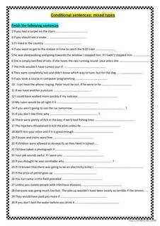 Mixed conditionals worksheets