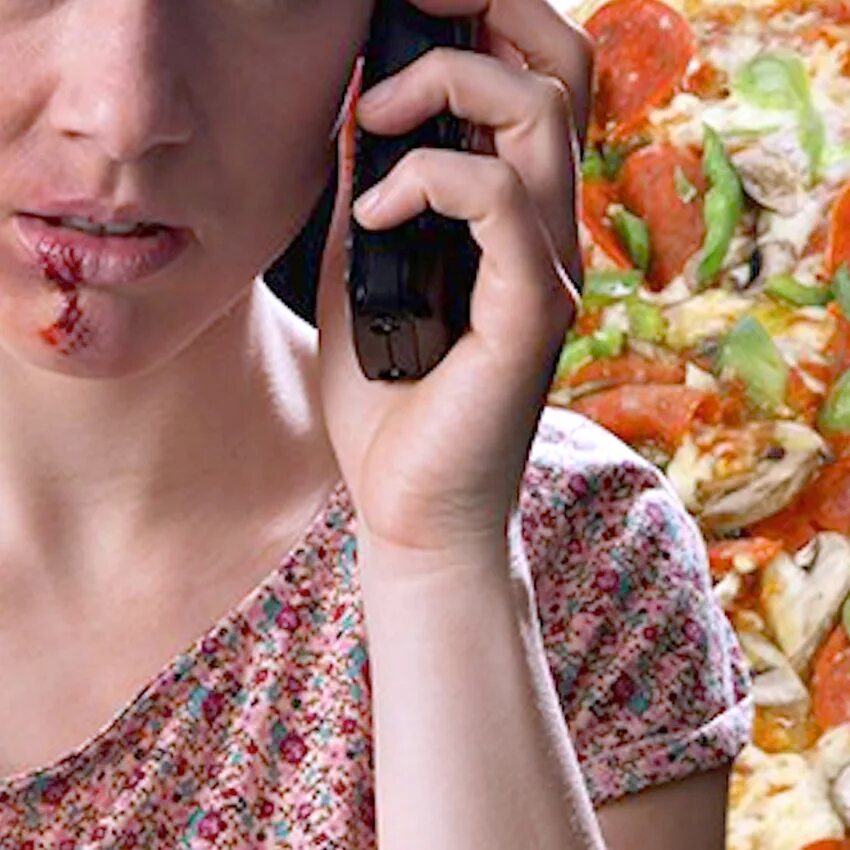 Девушка заказала пиццу. Девушка звонит в 911 и заказывает пиццу.
