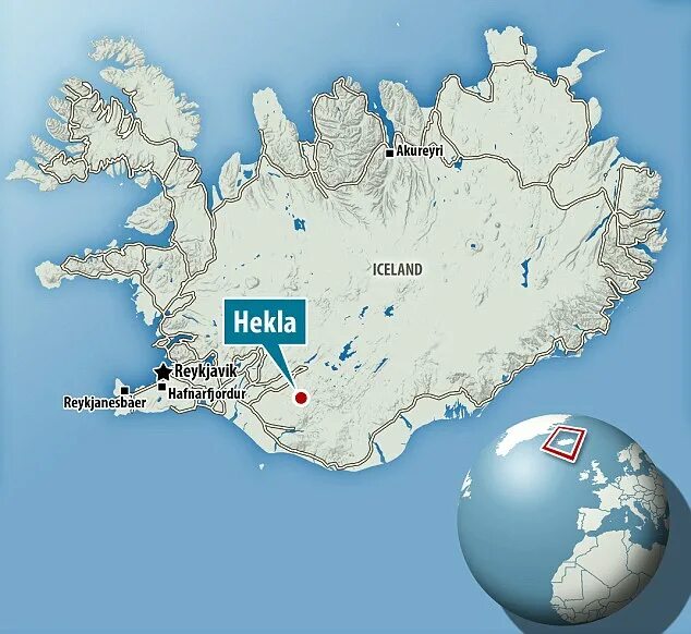 Где находится вулкан гекла координаты. Исландия вулкан Гекла. Вулкан Гекла на карте. Где находится Гекла на карте. Вулканы Исландии на карте.