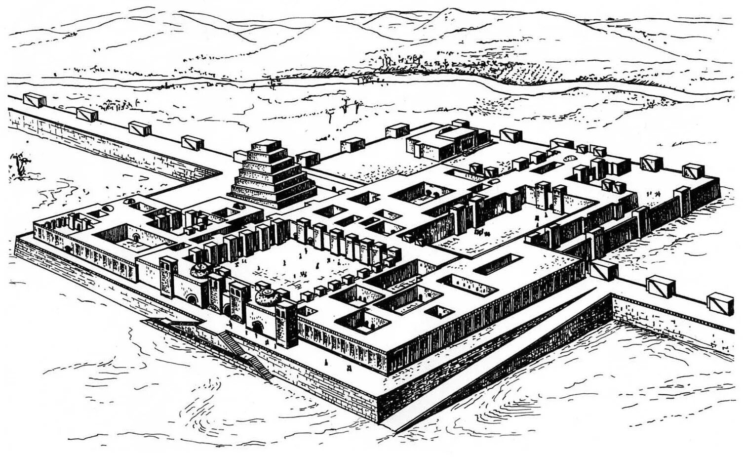 Дворец царя Саргона II В дур-Шаррукине. Дворец ассирийского царя Саргона. Дворец царя Саргона 2. Комплекс дворца Саргона II В дур-Шаррукине. Двуречье дом