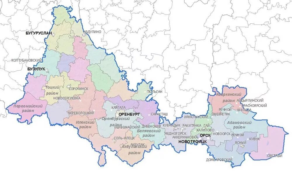 Показать карту оренбургской области с городами. Карта Оренбургской области с городами. Карта Оренбурга и Оренбургской области. Карта Оренбург обл. Оренбург область на карте России.