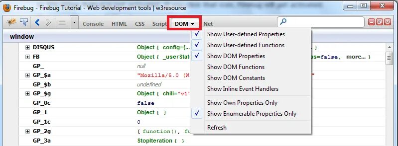 Firebug. Dom dev tools. firebug music. firebug and kofeko.