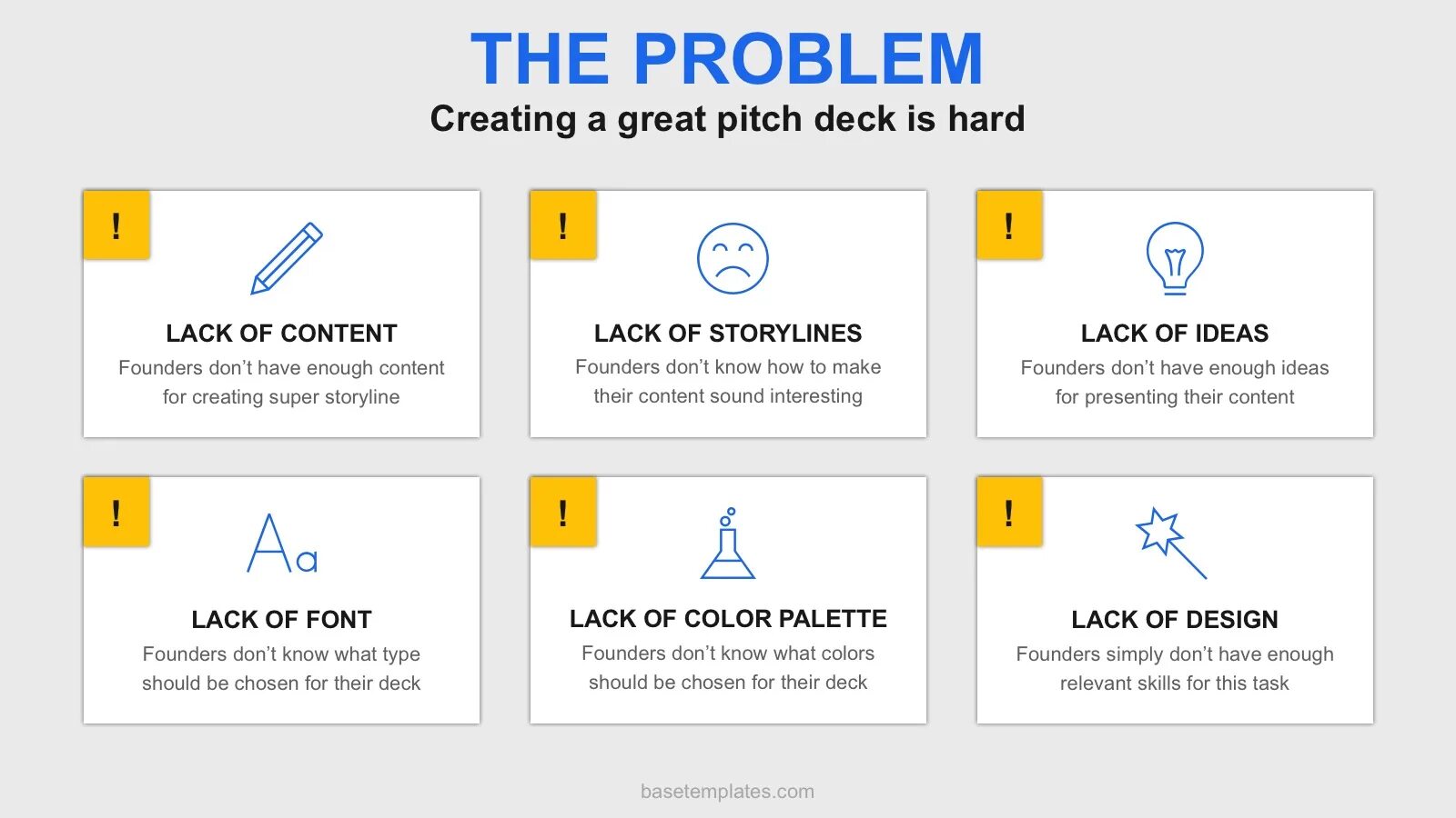 Pitch Deck problem. Problem Slide. Make Pitch Deck ppt. Шаблоны для канвы Pitch Deck. Problem views