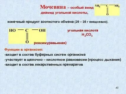 Мочевина органическая кислота