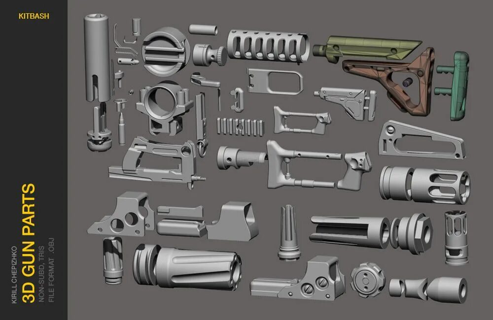 Tool detail. 3d Kitbash (китбаш). Kitbash Kit. Sci Fi Kitbash. Оружие 2d.