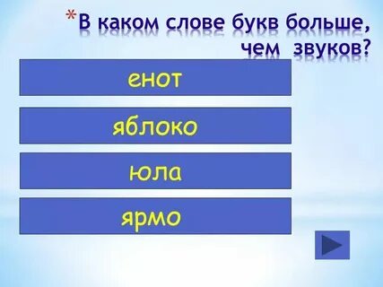 Звуки слова яблоня