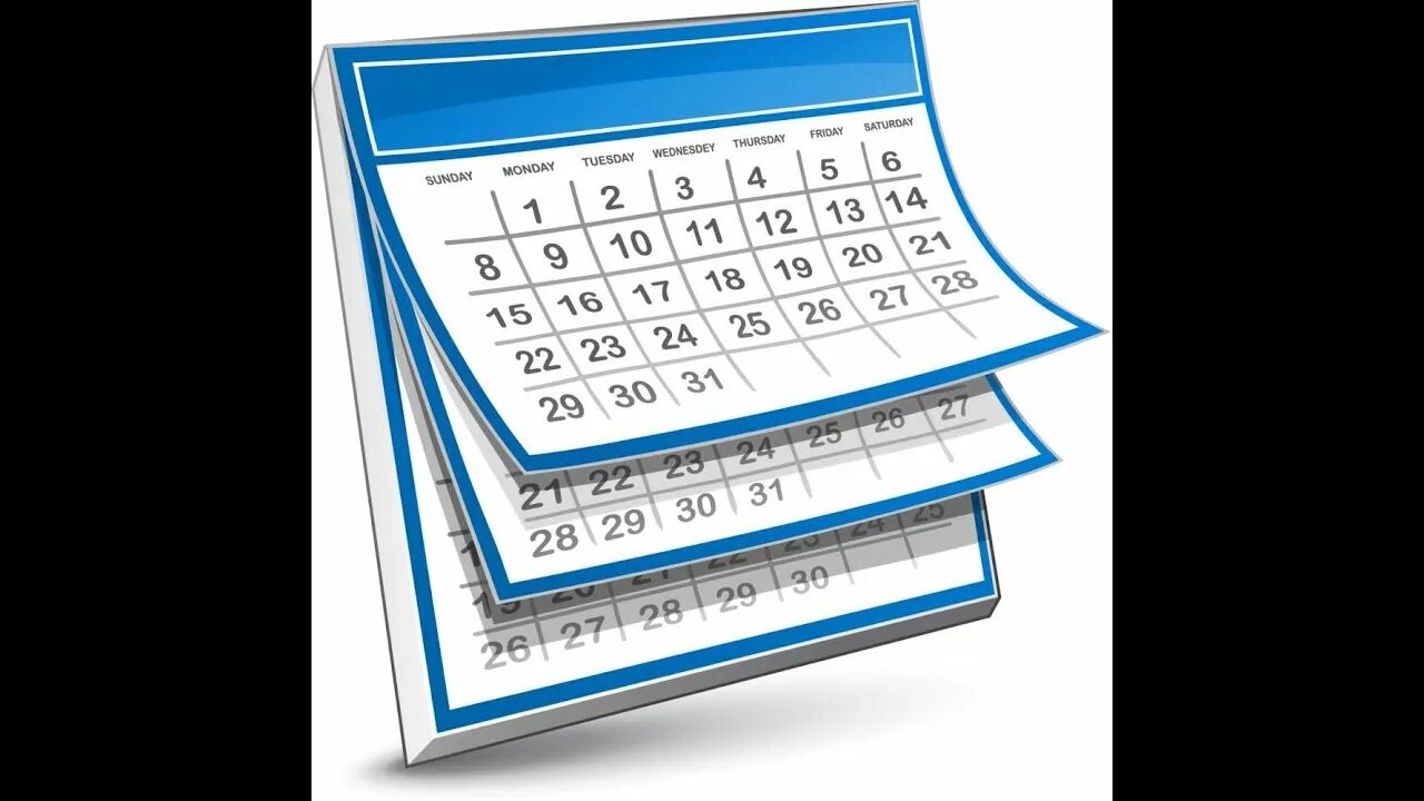 Календарь. Календарь без фона. Календарь на прозрачном фоне. Лист календаря. 10 календарных лет в дни