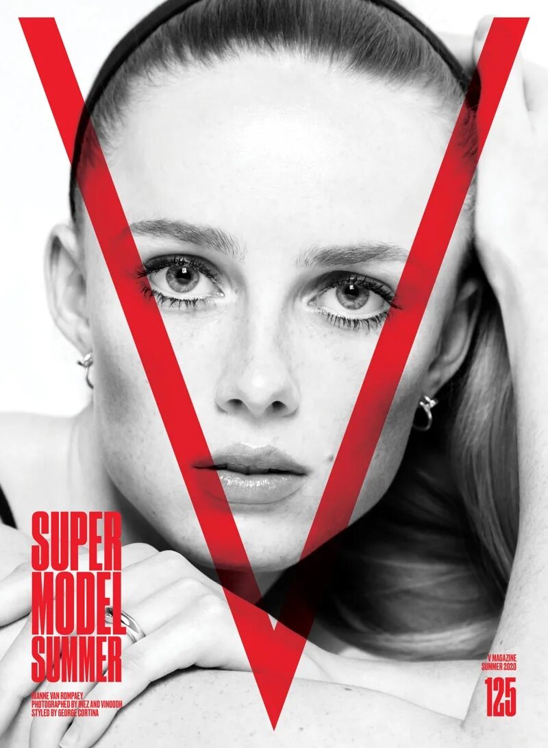 V magazine. Rianne van Rompaey. Fashion models лето. Rianne van Rompaey Vogue Paris 2020. Обложки Vogue Польша.